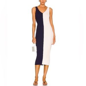 Staud - Navy White Dana Dress - Size L